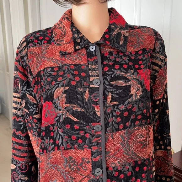 NWOT Coldwater Creek reversible embroidered blazer jacket - Picture 5 of 15